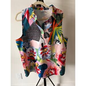 Curvy Plus Colorful XXL Ladies Golf Sleeveless Polo Not clingy!! Very Flattering